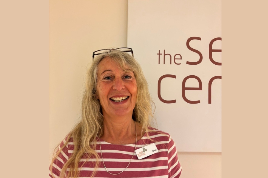 teresa on reception at self centre
